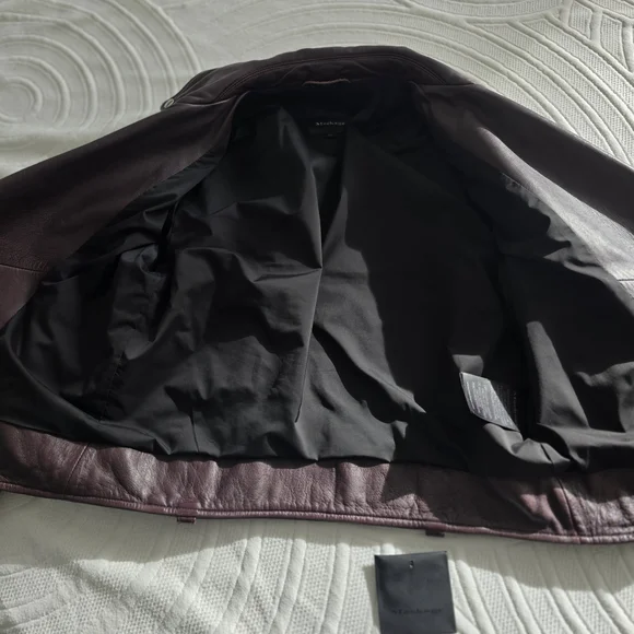 Mackage Rich Maroon Leather Jacket - Picture 9 of 11